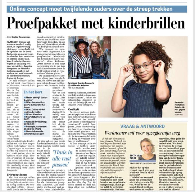 Tof interview in de Financiële Telegraaf